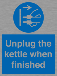Unplug the kettle when finished